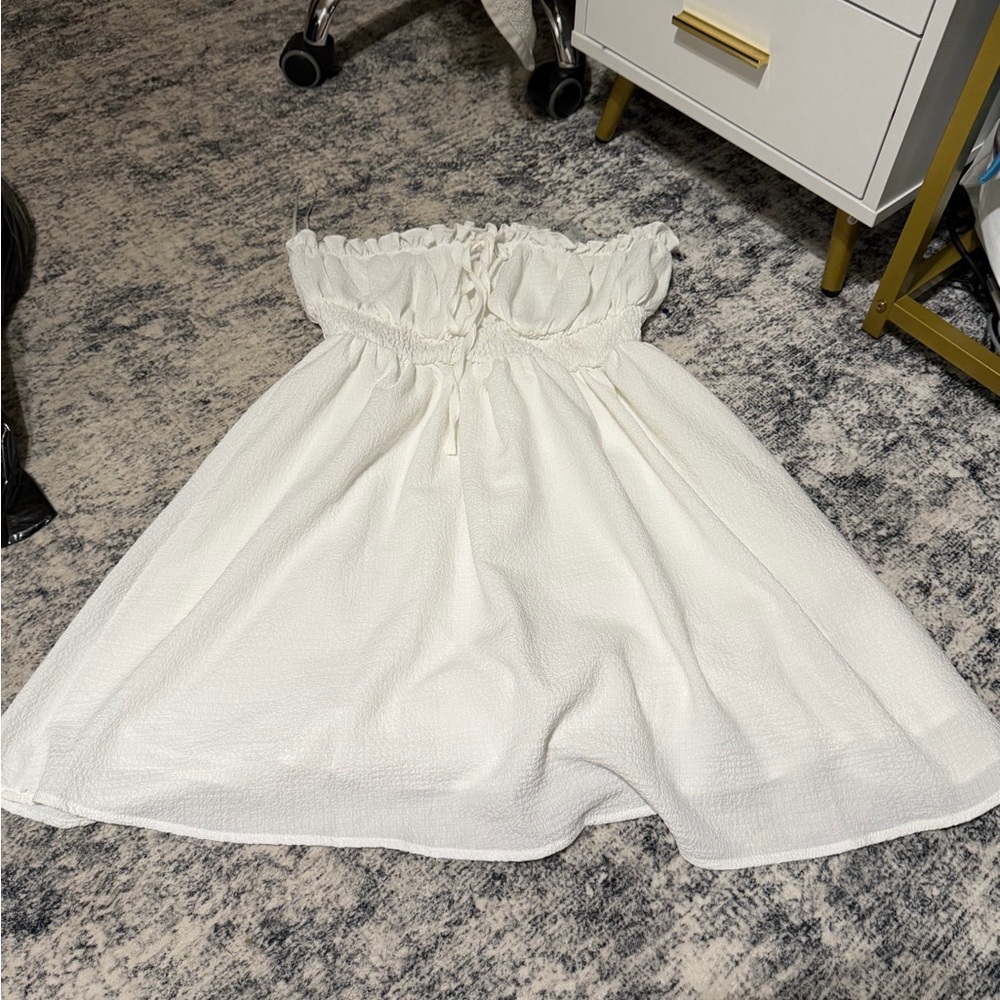 SHEIN White Ruffled Kids Dress
